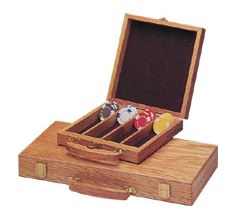 Chip Case: Oak, with Removable Trays, 300 Chip Capacity main image